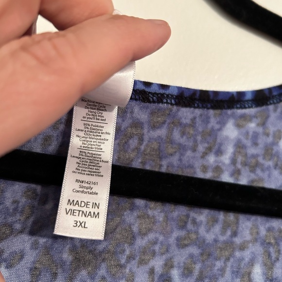 LuLaRoe Lynnae 3XL blue leopard cheetah EUC RARE PATTERN - Picture 3 of 5